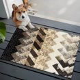 thumbnail image 3 of Rectangle Area Rug 2x3ft, Vintage Boho Zigzag Weave Non-Slip Non-Shedding Floor Mat, Southwest Ethnic Geometric Art Washable Sturdy Carpet for Living Room Bedroom Home Decor, 3 of 9
