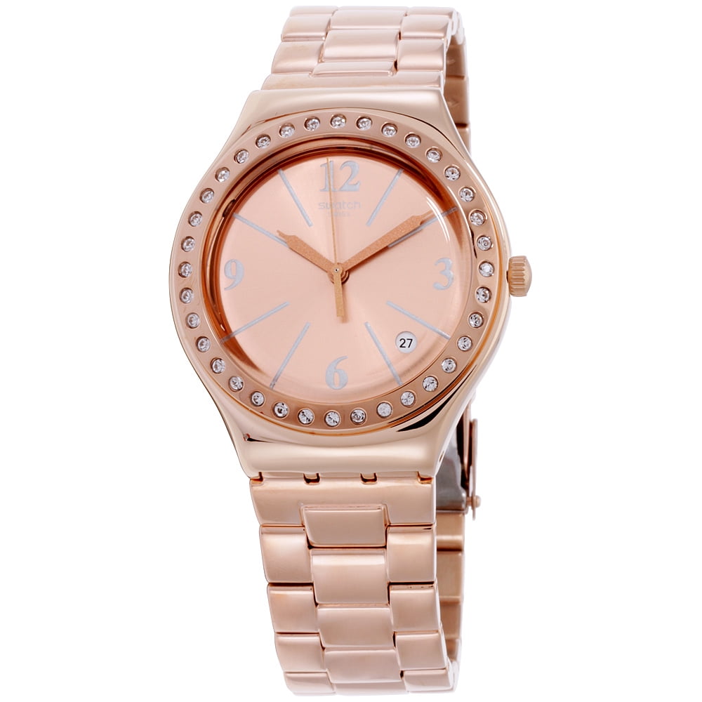 swatch irony rose gold