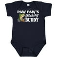 thumbnail image 3 of Inktastic Paw Paw's Fishing Buddy with White Text Boys Baby Bodysuit, 3 of 5