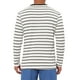 thumbnail image 3 of Camisetas Henley de Rayas de Colores Contrastantes de Manga Larga Casual para Hombre 2XL Blanca, 3 of 6