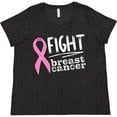 thumbnail image 3 of Inktastic Fight Breast Cancer Pink Ribbon Women's Plus Size T-Shirt, 3 of 5