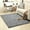 Gray, variant on BadPiggies Super Soft Fluffy Rugs Anti-Slip Shaggy Area Rug Carpet Rectangle Floor Mat For Dining Room Home Bedroom"15.7"X15.7", Beige