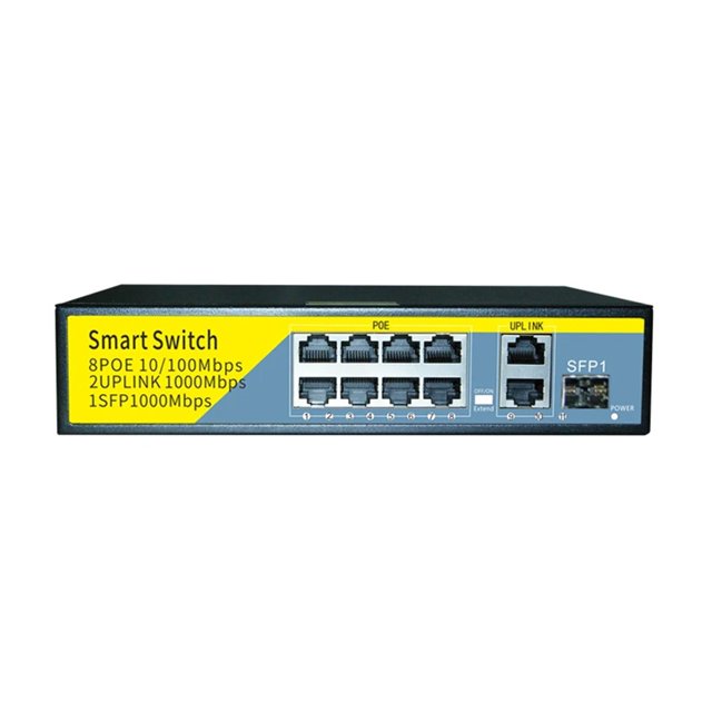 POE Gigabit Switch 4/8 Port 100/1000Mbps Standard POE For IP Camera 250m Lightning Protection With Uplink/SFP