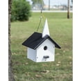 thumbnail image 6 of Outdoor Leisure Products Model GM31BKW Church Wren Bird House Made of High Density Poly Resin in black and white, 6 of 8