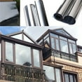 thumbnail image 6 of One Way Window Privacy Film Privacy Static Cling Non-Adhesive Daytime Privacy, UV Sun Blocking Heat Control Film Daytime Door Window Tint Covering for Home Office, Black-Silver, 23.6"x78.7", 6 of 8