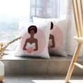 thumbnail image 6 of LALILO Throw Pillow Covers Pretty African American Bride Her Dress Cushion Cover 18" x 18", 2 Pack, 6 of 6