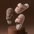 thumbnail image 5 of Nuevas zapatillas de algodón de otoño e invierno para parejas femeninas, pantuflas de felpa cálidas para interiores simples y a la moda para uso doméstico, 5 of 5