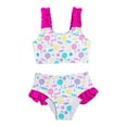 thumbnail image 6 of CYRBOKO Swimsuits for Girls, Sleeveless Summer Vacation 2-piece Swim Top and Bottom White Size 10-11 T, 6 of 9
