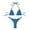 a-169Blue36, variant on Womens Triangle Halter Neck Solid Color Metal Chain Decor Two Piece Bikini Set String Bikini Top High Cut Bikini Bottom Basic Swim Suit For Beach Party Classic Swimwear M