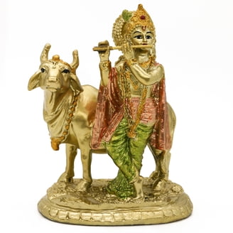 Smizzy Ganesh Lakshmi Saraswati Murti Set – Antike Metall-Statue Mit Diya, Goldfarben, Für Puja, Home Decor & Diwali