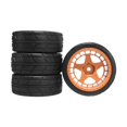 thumbnail image 1 of 4 piezas 1/10 llantas de ruedas a Juego de neumáticos de carretera de automóviles RC Práctico Modificación de bricolaje Desgaste RC Tirela, 1 of 10