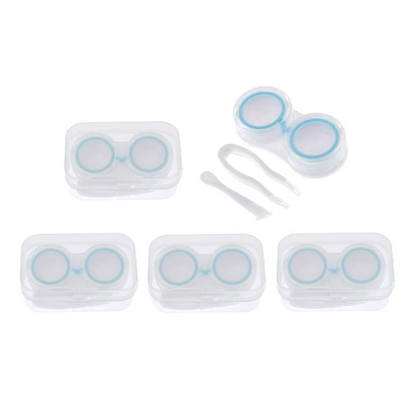 Estuche de lentes de contacto portátil Zulema 5 piezas azul