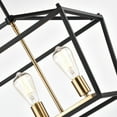 thumbnail image 2 of CHLOE Ironclad Industrial 5 Light Black Island Pendant Ceiling Fixture 36", 2 of 3