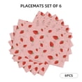 thumbnail image 5 of Rocae Cute Strawberry C Printed Heat Resistant Place Mats,Classic Hemstitch Cloth Fabric Placemats Imitation Linen Place Mat Table Mats 18x12 inch, 5 of 5