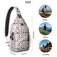thumbnail image 5 of Sling Backpack,White Christmas Animal and Car Pattern Sling Bag with Water Bottle Holder,Waterproof Sling Bag for Men/Women with Headphone Jack for Hiking,Travel, 5 of 6