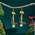 thumbnail image 3 of SPEKSEE Christmas Earrings for Women Bead Chritsmas Balls Snowflake Earrings Holiday Festival Costume Jewelry, 3 of 9