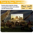 thumbnail image 4 of 120 Inch Outdoor Projector Screen with Stand, Portable Front Rear Projection Screen for Camping and Movie Night, 4 of 6