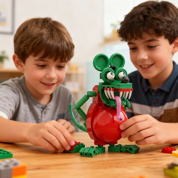 MOC Rat Fink Building Set | Major-Compatible Small Particle Brick Toy