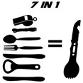 thumbnail image 2 of Vajilla de Camping al aire libre cuchillo de acero inoxidable tenedor cuchara portátil multifunción Picnic cubiertos equipo de Camping al aire libre JFHHH pequeña, 2 of 5