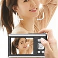 thumbnail image 3 of Cámara Digital de Pantalla Dual de Alta Definición con Lente Telescópica 4K HD, Zoom Óptico de 16x, Cámara de Belleza para Selfies A Prueba de Agua B, 3 of 8
