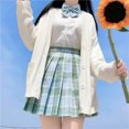 thumbnail image 5 of Suéteres básicos de escuela japonesa para mujer, cárdigan de punto suelto con cuello en V liso kawaii de otoño, uniforme de estilo preppy para cosplay, 5 of 5