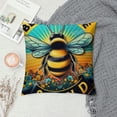 thumbnail image 2 of Leisuo Spring Cartoon Mouse Decorative Throw Pillow Covers, Yellow Black Stripes Cushion Case Decor, Kind Polka Dot Home Decoration for Sofa Couch, 2 of 5