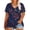 62-Navy Blue Floral, variant on TIYOMI 3X Plus Size Tops For Women Camo Print Tunics Short Sleeve Summer Shirts Basic V-Neck Blouses Casual Light Grey Pullover 3XL 22W 24W