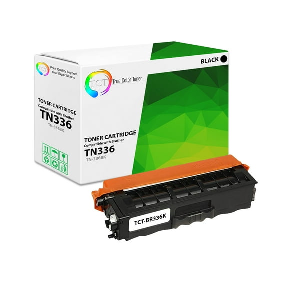 TCT TN336 Black Toner Cartridge - Premium Compatible Replacement for Brother TN-336 TN336BK Black