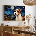 thumbnail image 5 of Parson Russell Terrier Dog Canvas Van Gogh Starry Night Wall Art Gifts Canvas Wall Art Frame Music Artist Customized Canvas Framed Photo Art Work For The Bedroom(Gifts For Dog Lover ), 5 of 6