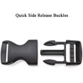 thumbnail image 3 of Quick Side Release Buckles 0.75 inch Wide F Style Single Adjustable Clips Snaps Solid Plastic for Nylon Strap Webbing Survival Paracord Bracelet Pet Collar Fanny Pack Waist Strap Black 6 Pack, 3 of 7
