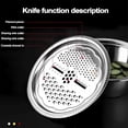 thumbnail image 7 of Gradientiscolor Germany Multifunctional Stainless Steel Basin, Multifunction Stainless Steel Basin, Stainless Steel Shredding & Drainage Chopping Basin with Grater,Strainer and Drain Baske (11.02in), 7 of 7