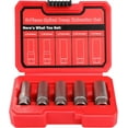 TRAHOO5Pcs Spiral Deep Bolt Extractor Set, Stripped Bolt Remover Lug