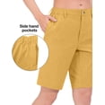 thumbnail image 4 of Little Donkey Andy Women's 10 Inch Bermuda Lightweight Quick Dry Shorts Stretch Golf Hiking Travel Turmeric Heather M, 4 of 6