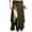 Army Green, variant on Levmjia Women Maxi Skirt High Waisted Solid Color Flowy Split Hem Bohemian A Line Midi Skirt Irregular Large Swing Casual Outfit Beach Vacation
