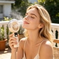 thumbnail image 4 of Foldable Mist Fan, Handheld Neck Hanging Cooling Fan, Usb Rechargeable Spray Personal Fan, Fine Mist Airflow, Compact Outdoor Travel Camping Office Cooling Device, 4 of 6