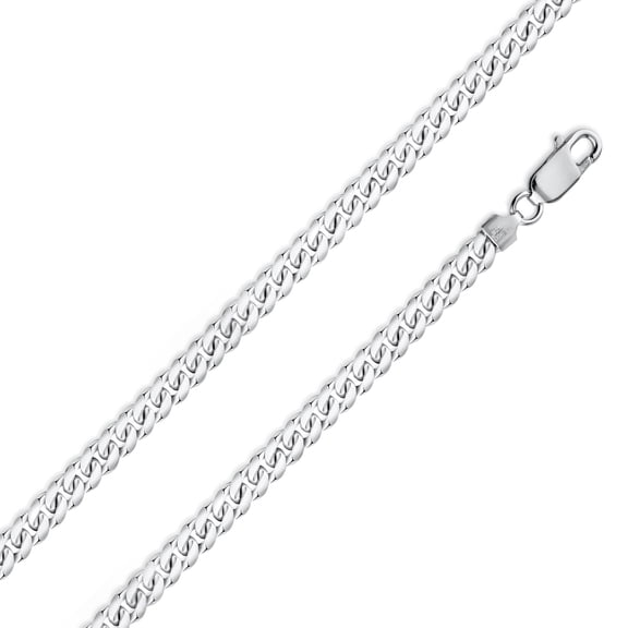 Sterling Silver 925 High Polished Miami Cuban 200 Chain 7mm Made in Italy 22" Jewelry Female Unisex