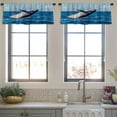 thumbnail image 4 of LALILO Kitchen Curtain Valance Whale Sydney Sydney Australia Rod Pocket Window Curtain 52"x 18" Set of 2, 4 of 7