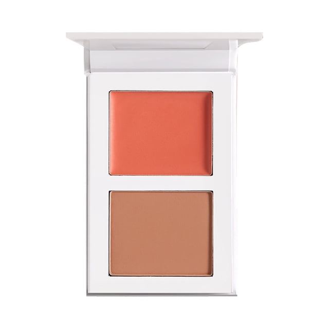 Two-Color Blush*1 Bradem Reduced Sale, Place Volume5 Two Tone Pigmented Buildable Pressed Powder Rosy Natural Cheeks Fresh Finish for All Skin Color, Blush G, One Size Makeup White Blusher