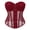 Wine06, variant on Short Sleeve Shirts for Women Sheer Mesh Sweetheart Strapless Corset Top, Boned Breathable Bustier with Built-in Cups, Front Metal Hook Waist Cincher Summer Tops