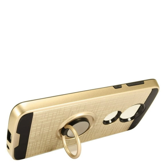 GSA Brushed Hybrid Dual Case Ring For Motorola Moto E5 Plus & E5 Supra Gold