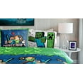 thumbnail image 3 of Minecraft Battle Time Blue & Green 5 Piece Twin Bed Set w/ Sham, 100% Microfiber, 3 of 5