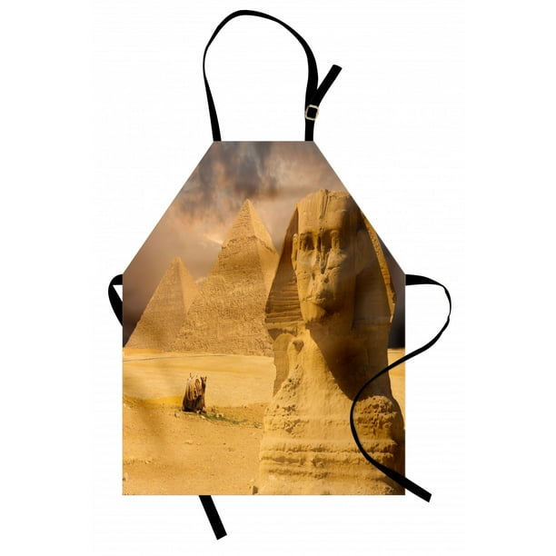 Egyptian Apron The Great Sphinx Face with Other Pyramids in Egypt Old