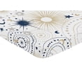 thumbnail image 6 of Sweet Jojo Designs Celestial Blue Gold and Grey Mini Fitted Crib Sheet, 6 of 6