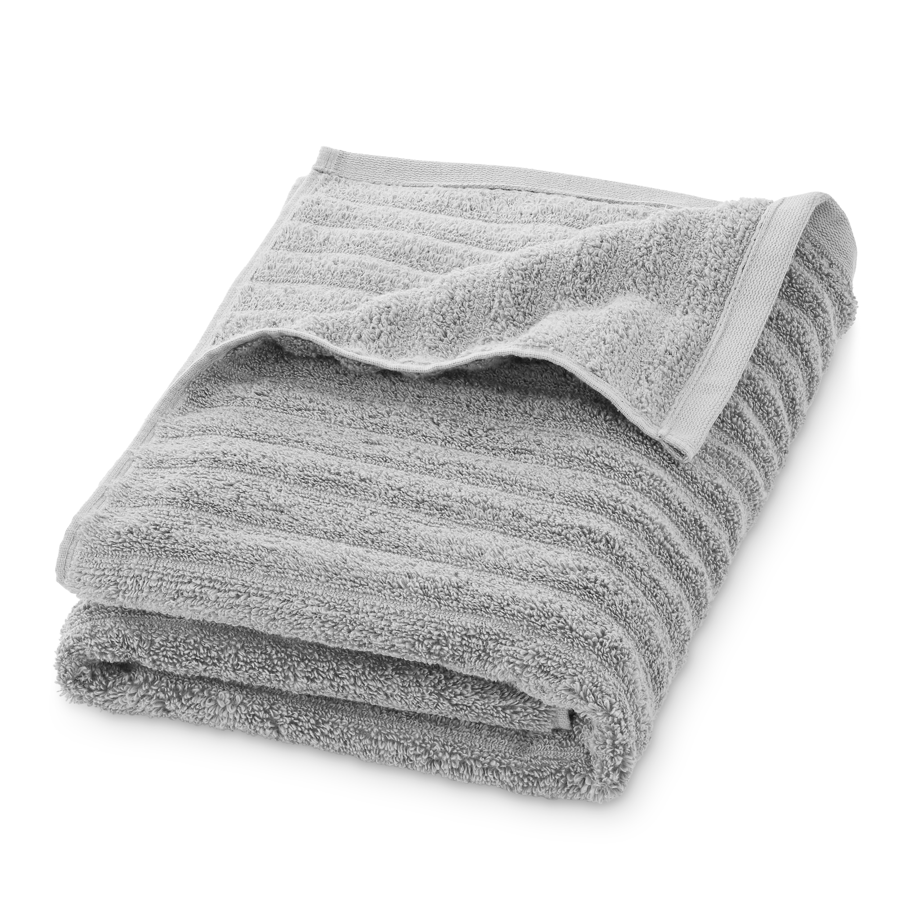Mainstays Performance Mix Textured 6-Piece Bath Towel Set - Grey Flannel - image 3 of 9