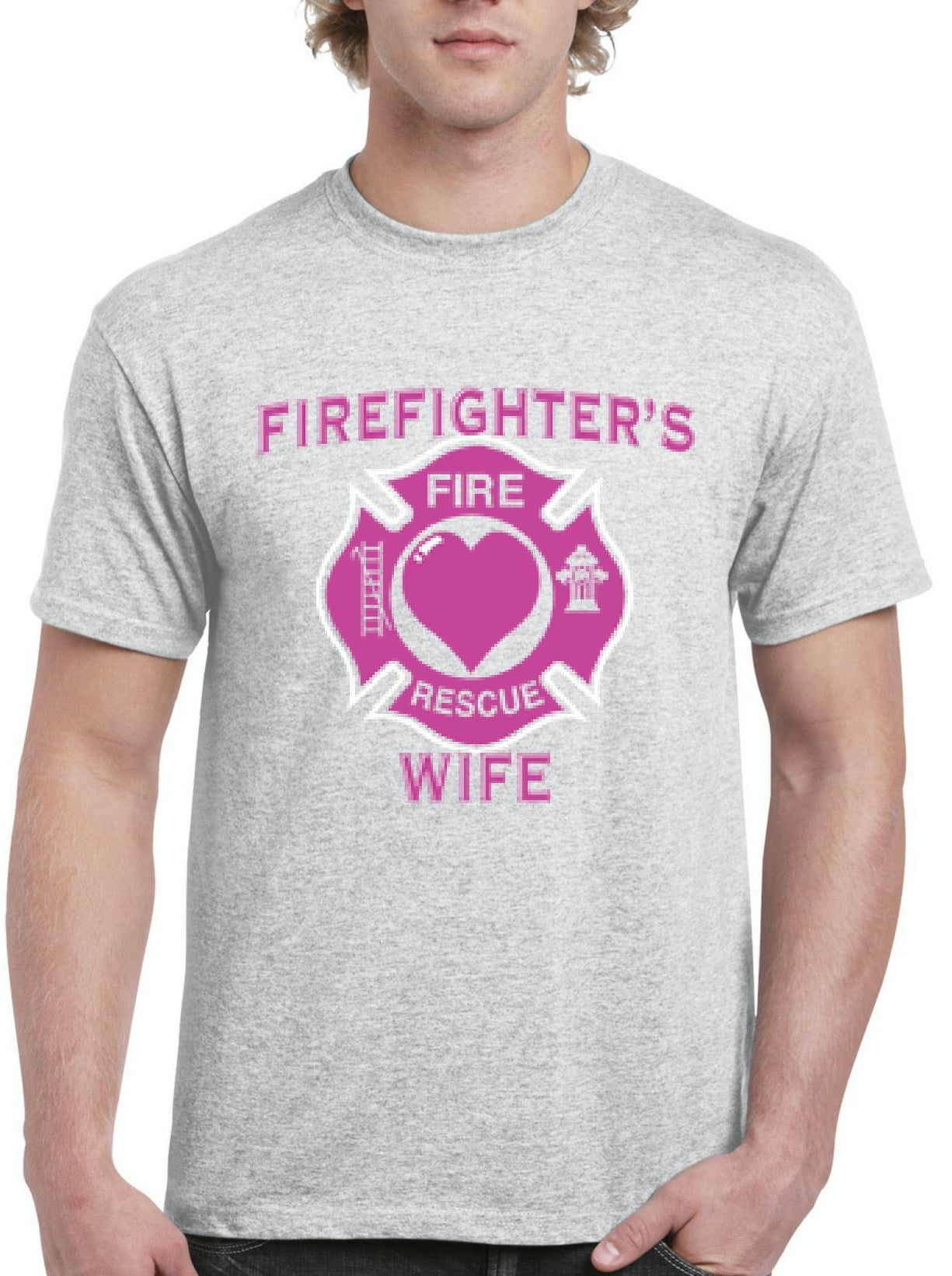 IWPF Mens Firefighter`s Wife Short Sleeve TShirt