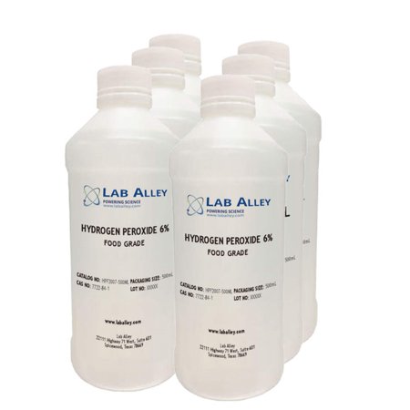 Hydrogen Peroxide 6% Solution, Food Grade, From Kosher 500MLCS