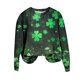 thumbnail image 5 of Xuyuer St. Patrick's Day Sweatshirt for Women Irish Shamrock Pullover Shirts Tops Raglan Sleeve Lucky Leaf Clover Shirt Women St. Patrick's Day Sweatshirts, 5 of 7
