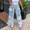 Light Blue, variant on Womens Baggy Jeans High Waisted Wide Leg Distressed Denim Pants Y2k Streetwear Ruched Frayed Trousers Relaxed Fit Clothes Light Blue L
