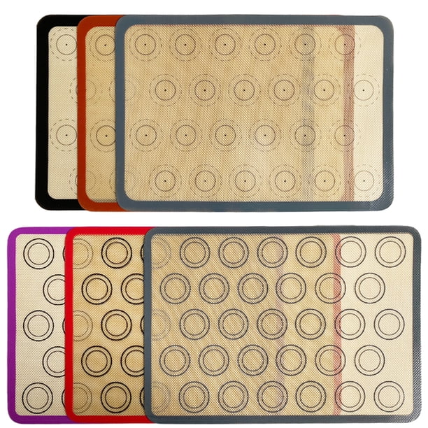 Almohadilla de silicona para hornear, almohadilla para hornear macarrones de fibra de vidrio resistente a altas temperaturas, almohadilla de silicona antiadherente para horno