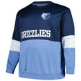 thumbnail image 2 of Men's Fanatics Navy/Light Blue Memphis Grizzlies Big & Tall Split Pullover Sweatshirt, 2 of 3
